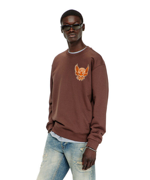 DIESEL - ディーゼル　DIESEL スウェット　ブラウン メンズ プルオーバースウェット S-NORM-AA2（スウェット）｜DIESEL