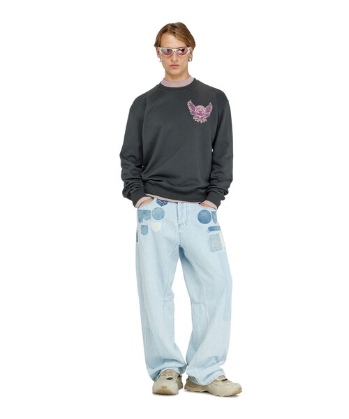 DIESEL(ディーゼル)の「メンズ プルオーバースウェット S-NORM-AA2(スウェット・メンズ・グレー/ブラウン・MEDIUM/LARGE/X-SMALL/X-LARGE/SMALL/XX-LARGE/XXX-LARGE)」の7枚目の写真