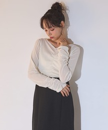 【INGNI SOELA】ベロアギャザートップス/WEB限定