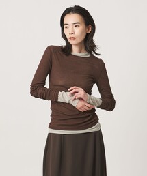 ＜MARW UNITED ARROWS＞シアー ロングスリーブ カットソー