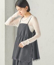 SHIPS | 〈手洗い可能〉サイド スリット 裾 レース キャミソール(タンクトップ)