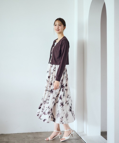 12Twelve Agenda(トゥエルブ アジェンダ)の「UVカットカーディガン×アソート柄ワンピース(ワンピース・レディース・ブラック/ブラウン/ラベンダー・M)」の9枚目の写真