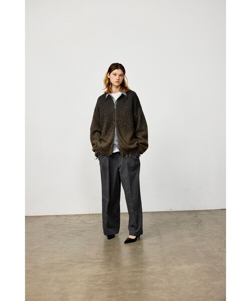 BEAMS（ビームス）の「フランネル ワイド スラックス（その他パンツ・メンズ・ブラック/チャコールグレー/グレー・S/M/L/XL）」の12枚目の写真
