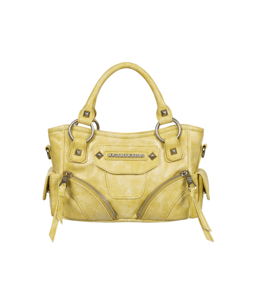 IUGAMAKARAS（イウガマカラス）の「Studded Leather Micro Shoulder Bag (Yellow)（トートバッグ・レディース・その他・FREE）」の6枚目の写真