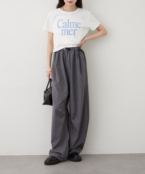 mystic(ミスティック)の「カラーロゴチビT(Tシャツ/カットソー・レディース・ブラウン/オフホワイト・FREE)」の14枚目の写真