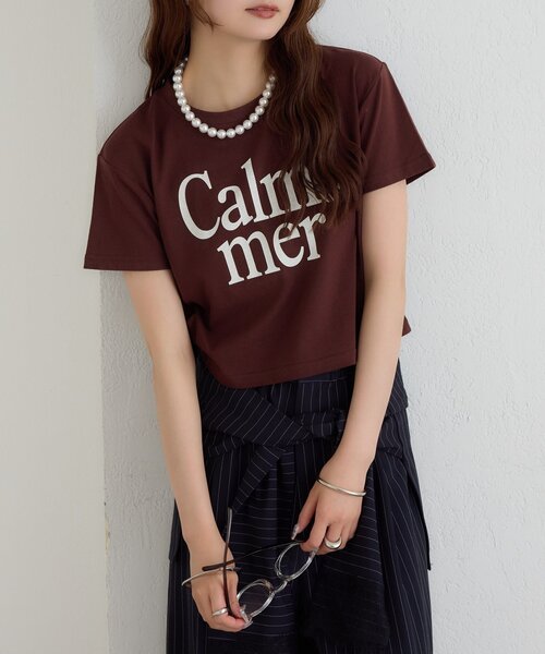 mystic(ミスティック)の「カラーロゴチビT(Tシャツ/カットソー・レディース・ブラウン/オフホワイト・FREE)」の6枚目の写真