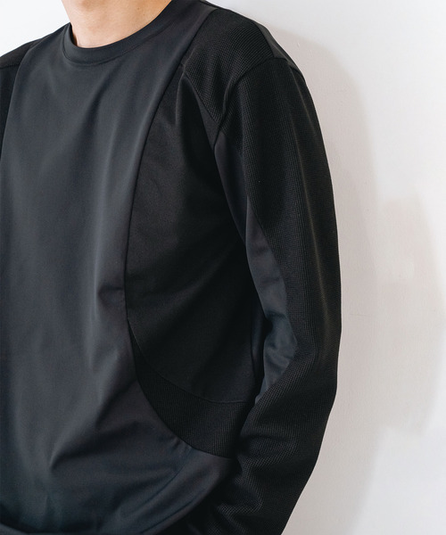 yoshiokubo（ヨシオクボ）の「yoshiokubo ヨシオクボ / SEGMENT L/S T セグメントロンT / YKF26113（Tシャツ/カットソー・メンズ・ホワイト/ブラック・3/2/1）」の2枚目の写真