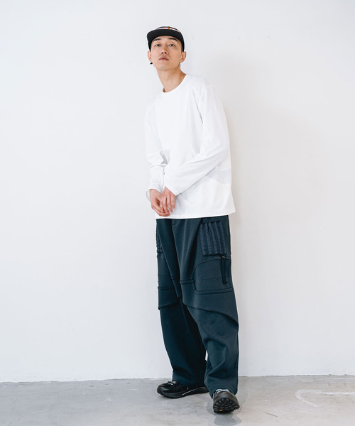 yoshiokubo（ヨシオクボ）の「yoshiokubo ヨシオクボ / SEGMENT L/S T セグメントロンT / YKF26113（Tシャツ/カットソー・メンズ・ホワイト/ブラック・3/2/1）」の3枚目の写真