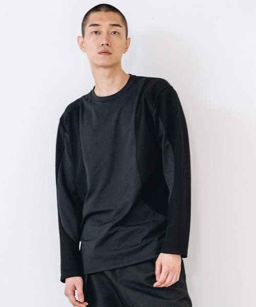 yoshiokubo（ヨシオクボ）の「yoshiokubo ヨシオクボ / SEGMENT L/S T セグメントロンT / YKF26113（Tシャツ/カットソー・メンズ・ホワイト/ブラック・3/2/1）」の8枚目の写真