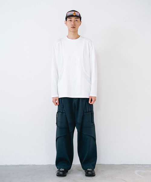 yoshiokubo（ヨシオクボ）の「yoshiokubo ヨシオクボ / SEGMENT L/S T セグメントロンT / YKF26113（Tシャツ/カットソー・メンズ・ホワイト/ブラック・3/2/1）」の11枚目の写真
