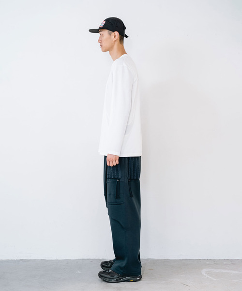 yoshiokubo（ヨシオクボ）の「yoshiokubo ヨシオクボ / SEGMENT L/S T セグメントロンT / YKF26113（Tシャツ/カットソー・メンズ・ホワイト/ブラック・3/2/1）」の12枚目の写真