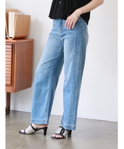 fifth(フィフス)の「共布ベルト付きデニムパンツ(デニムパンツ・レディース・ブルー・M)」の12枚目の写真