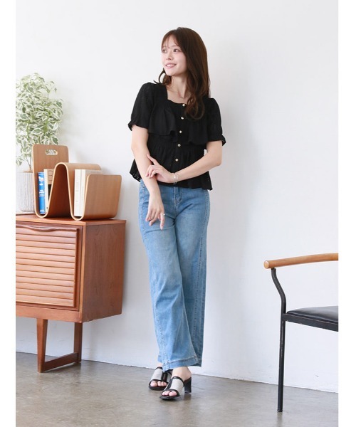 fifth(フィフス)の「共布ベルト付きデニムパンツ(デニムパンツ・レディース・ブルー・M)」の13枚目の写真