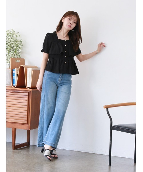 fifth(フィフス)の「共布ベルト付きデニムパンツ(デニムパンツ・レディース・ブルー・M)」の14枚目の写真