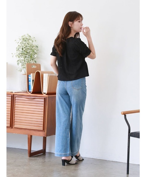 fifth(フィフス)の「共布ベルト付きデニムパンツ(デニムパンツ・レディース・ブルー・M)」の15枚目の写真