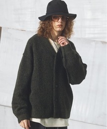 MAISON SPECIAL | 《UNISEX》ヘリンボーンニットプライムオーバーカーディガン/Herringbone Knit Prime-Over Cardigan【MAISON SPECIAL/メゾンスペシャル】(カーディガン/ボレロ)