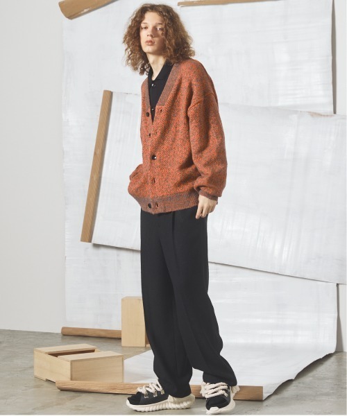 MAISON SPECIAL(メゾンスペシャル)の「《UNISEX》ヘリンボーンニットプライムオーバーカーディガン/Herringbone Knit Prime-Over Cardigan【MAISON SPECIAL/メゾンスペシャル】(カーディガン/ボレロ・メンズ・イエロー/オレンジ/カーキ・0/1/2)」の16枚目の写真