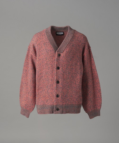MAISON SPECIAL(メゾンスペシャル)の「《UNISEX》ヘリンボーンニットプライムオーバーカーディガン/Herringbone Knit Prime-Over Cardigan【MAISON SPECIAL/メゾンスペシャル】(カーディガン/ボレロ・メンズ・イエロー/オレンジ/カーキ・0/1/2)」の5枚目の写真