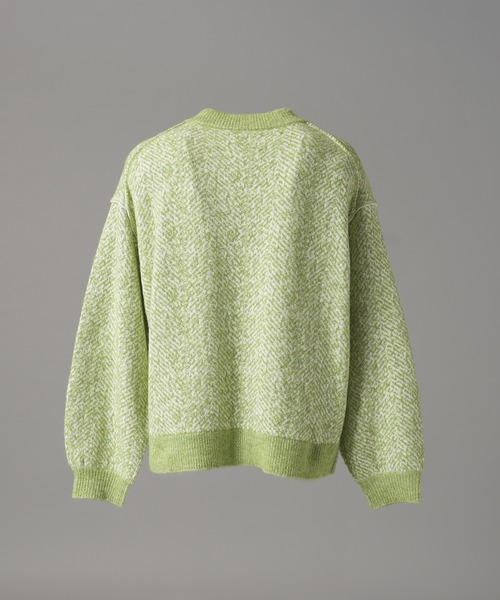 MAISON SPECIAL(メゾンスペシャル)の「《UNISEX》ヘリンボーンニットプライムオーバーカーディガン/Herringbone Knit Prime-Over Cardigan【MAISON SPECIAL/メゾンスペシャル】(カーディガン/ボレロ・メンズ・イエロー/オレンジ/カーキ・0/1/2)」の9枚目の写真