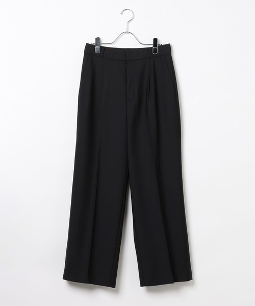 GLOBAL WORK(グローバルワーク)の「W/wool wide パンツ/638844(その他パンツ・レディース・ブラック/チャコールグレー/ライトベージュ/ダークブラウン・LARGE/MEDIUM)」の2枚目の写真