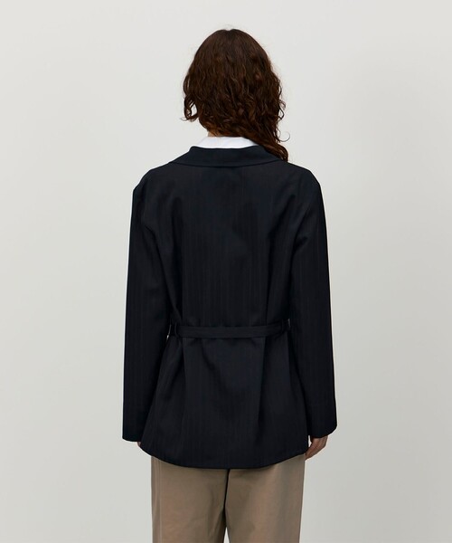 BACCA（バッカ）の「ストライプギャバジン バスローブジャケット（テーラードジャケット・レディース・ブルー系その他・36）」の5枚目の写真