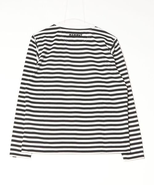 Mammut(マムート)の「マムート ストライプ ロングスリーブ アジアンフィット / Mammut Stripe Longsleeve AF(Tシャツ/カットソー・メンズ・ブラック×ホワイト・MEDIUM/LARGE/SMALL/X-LARGE)」の2枚目の写真