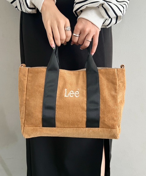 Lee(リー)の「Lee.2WAY スクエアトートバッグ.ショルダーバッグ.キャンバス.コーデュロイ.A4対応.軽量.ユニセックス(トートバッグ・レディース・ブラック×ブラック/ホワイト×ブラック/ホワイト×ホワイト/ブラウン・FREE)」の21枚目の写真