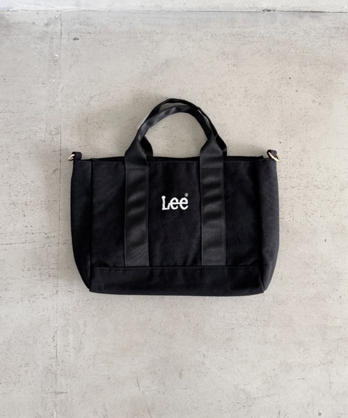 Lee(リー)の「Lee.2WAY スクエアトートバッグ.ショルダーバッグ.キャンバス.コーデュロイ.A4対応.軽量.ユニセックス(トートバッグ・レディース・ブラック×ブラック/ホワイト×ブラック/ホワイト×ホワイト/ブラウン・FREE)」の5枚目の写真