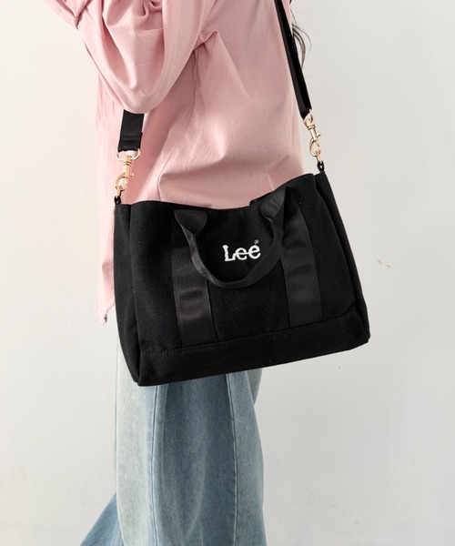 Lee(リー)の「Lee.2WAY スクエアトートバッグ.ショルダーバッグ.キャンバス.コーデュロイ.A4対応.軽量.ユニセックス(トートバッグ・レディース・ブラック×ブラック/ホワイト×ブラック/ホワイト×ホワイト/ブラウン・FREE)」の9枚目の写真