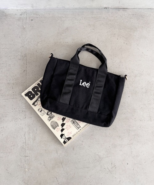 Lee(リー)の「Lee.2WAY スクエアトートバッグ.ショルダーバッグ.キャンバス.コーデュロイ.A4対応.軽量.ユニセックス(トートバッグ・レディース・ブラック×ブラック/ホワイト×ブラック/ホワイト×ホワイト/ブラウン・FREE)」の17枚目の写真