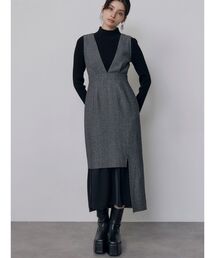MURUA | ヘリンボーンイレヘムジャンパースカート 秋服 冬服(ワンピース)