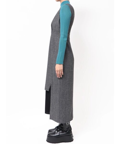 MURUA(ムルーア)の「ヘリンボーンイレヘムジャンパースカート 秋服 冬服(ワンピース・レディース・ブラウン/グレー・2/1)」の16枚目の写真