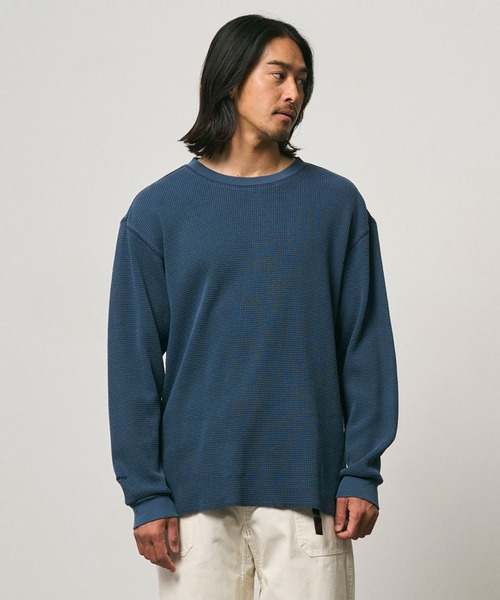 Gramicci(グラミチ)の「WAFFLE CREW|ワッフルクルー(Tシャツ/カットソー・メンズ・ダークネイビー/ダークグレー/カモフラージュ・S/M/L/XL/2XL)」の3枚目の写真