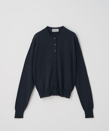JSロゴジャガード長袖ニットカーディガン