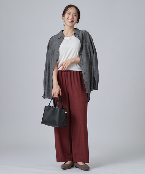 SHOO・LA・RUE（シューラルー）の「【前後2WAY/S-LL/洗濯機可】ランダムリブタンクトップ（タンクトップ・レディース・ホワイト/ブラック・01/02/03/04）」の16枚目の写真