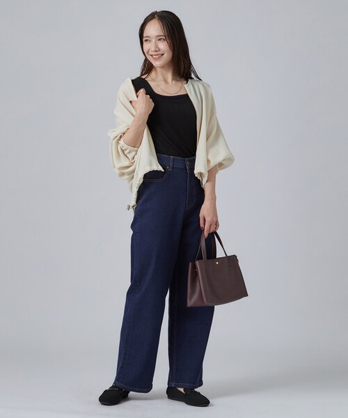 SHOO・LA・RUE（シューラルー）の「【前後2WAY/S-LL/洗濯機可】ランダムリブタンクトップ（タンクトップ・レディース・ホワイト/ブラック・01/02/03/04）」の22枚目の写真
