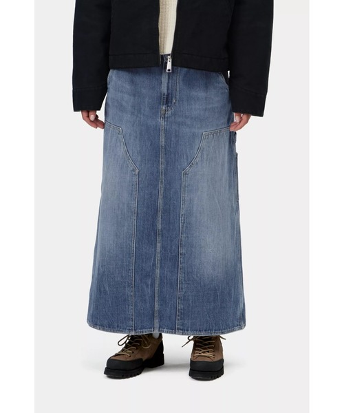 Carhartt WIP(カーハートダブリューアイピー)の「W' Double Knee Skirt Long(デニムスカート・レディース・ブルー系その他・SMALL/LARGE/MEDIUM)」の2枚目の写真
