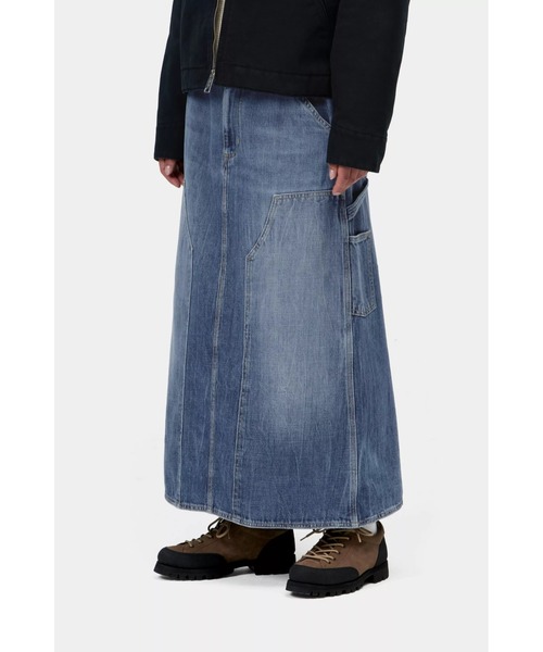 Carhartt WIP(カーハートダブリューアイピー)の「W' Double Knee Skirt Long(デニムスカート・レディース・ブルー系その他・SMALL/LARGE/MEDIUM)」の4枚目の写真