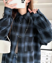 セール】Geometric Opencollar Shirts（シャツ/ブラウス）｜anuke