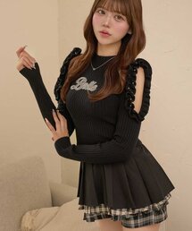 【Belle Charme】Bijou Logo Frill Knit