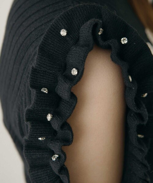 Belle Charme(ベルシャルム)の「【Belle Charme】Bijou Logo Frill Knit(ニット/セーター・レディース・ブラック/アイボリー/チャコールグレー/ピンク・FREE)」の21枚目の写真
