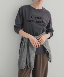 URBAN RESEARCH DOORS | フロッキーロゴプリントロングTシャツ 26AW(Tシャツ/カットソー)