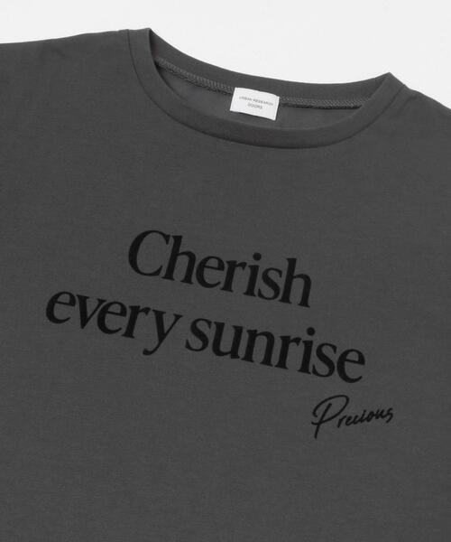 URBAN RESEARCH DOORS(アーバンリサーチドアーズ)の「フロッキーロゴプリントロングTシャツ 26AW(Tシャツ/カットソー・レディース・オフホワイト/チャコールグレー・FREE)」の6枚目の写真