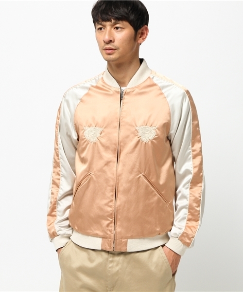 marka（マーカ）の「marka×AMERICAN RAG CIE 別注スカジャン / 113-MRK-M16E-04BL21C（ブルゾン・メンズ・ピンク・1/2）」の14枚目の写真