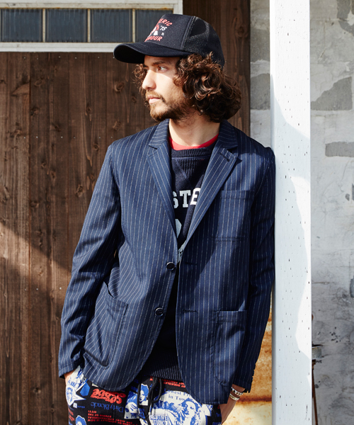 HYSTERIC GLAMOUR（ヒステリックグラマー）の「2ツ釦テーラードJK（テーラードジャケット・メンズ・ネイビー/グレー/ブラック・LARGE/MEDIUM/SMALL）」の22枚目の写真