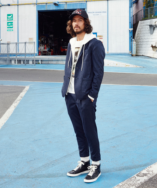 HYSTERIC GLAMOUR（ヒステリックグラマー）の「2ツ釦テーラードJK（テーラードジャケット・メンズ・ネイビー/グレー/ブラック・LARGE/MEDIUM/SMALL）」の5枚目の写真