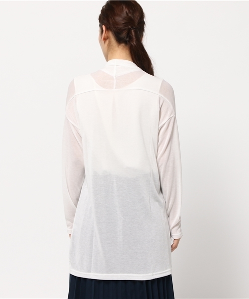 NATURAL BEAUTY BASIC（ナチュラルビューティーベーシック）の「ガーゼ天竺UVカットカーディガン（カーディガン/ボレロ・レディース・グレー/ホワイト系その他/ネイビー・MEDIUM）」の9枚目の写真