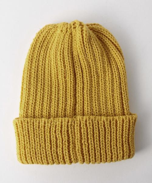 green label relaxing（グリーンレーベルリラクシング）の「GLRソリッドカラーリブワッチ◆（ニットキャップ/ビーニー・キッズ・グレー/ナチュラル/ワインレッド/マスタード/ネイビー・FREE）」の6枚目の写真