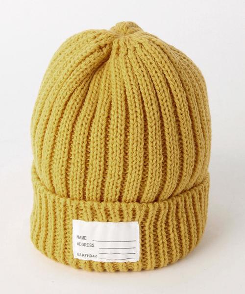 green label relaxing（グリーンレーベルリラクシング）の「GLRソリッドカラーリブワッチ◆（ニットキャップ/ビーニー・キッズ・グレー/ナチュラル/ワインレッド/マスタード/ネイビー・FREE）」の9枚目の写真