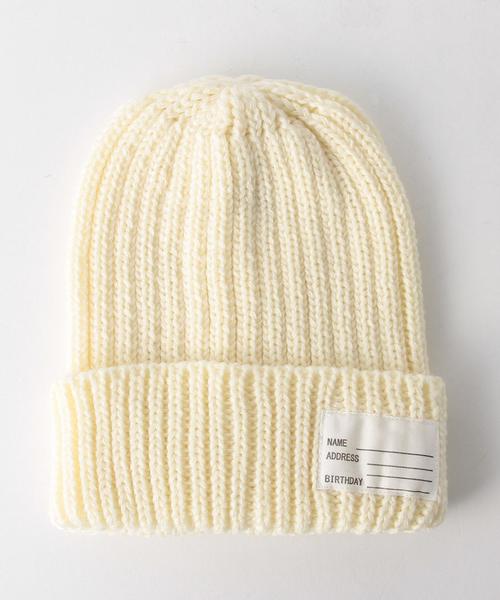 green label relaxing（グリーンレーベルリラクシング）の「GLRソリッドカラーリブワッチ◆（ニットキャップ/ビーニー・キッズ・グレー/ナチュラル/ワインレッド/マスタード/ネイビー・FREE）」の11枚目の写真